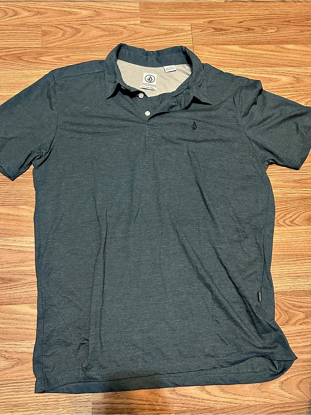 Volcom Wowzer Polo Men's Gray Short Sleeve Large